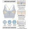 imageRUNNING GIRL High Impact Sports Bras for Women High Support Running Sports Bra Moulded Cup Strappy Sports BrasAvgrey