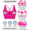 imageRUNNING GIRL High Impact Sports Bras for Women High Support Running Sports Bra Moulded Cup Strappy Sports BrasAvhot Pink
