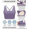 imageRUNNING GIRL High Impact Sports Bras for Women High Support Running Sports Bra Moulded Cup Strappy Sports BrasAvpurple