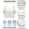 imageRUNNING GIRL High Impact Sports Bras for Women High Support Running Sports Bra Moulded Cup Strappy Sports BrasAvwhite