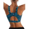 imageRUNNING GIRL High Impact Sports Bras for WomenRacerback Running Bra Workout Crop Tank Tops Longline Sports Bra Push upDgreen Leopard Multi
