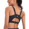 imageRUNNING GIRL High Impact Sports Bras for WomenRacerback Running Bra Workout Crop Tank Tops Longline Sports Bra Push upDleopard Print