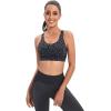 imageRUNNING GIRL High Impact Sports Bras for WomenRacerback Running Bra Workout Crop Tank Tops Longline Sports Bra Push upDleopard Print