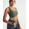 imageRUNNING GIRL Sports Bras for Women High SupportAdjustable Racerback Molded Cup Sports Bra Yoga Athletic Workout BraDark Green