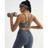 imageRUNNING GIRL Sports Bras for Women High SupportAdjustable Racerback Molded Cup Sports Bra Yoga Athletic Workout BraDark Green