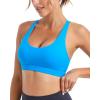 imageRUNNING GIRL Sports Bras for Women MediumHigh Impact Running Strappy Sports Bra with Removable Pads2vivid Blue
