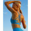 imageRUNNING GIRL Sports Bras for Women MediumHigh Impact Running Strappy Sports Bra with Removable Pads2vivid Blue