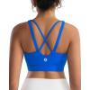 imageRUNNING GIRL High Impact Sports Bras for Women High Support Running Sports Bra Moulded Cup Strappy Sports BrasUelectric Blue