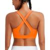 imageRUNNING GIRL High Impact Sports Bras for Women High Support Running Strappy Womens Sports Bra with Sewn in PadsOrange