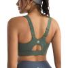 imageRUNNING GIRL Sports Bras for Women High SupportAdjustable Racerback Molded Cup Sports Bra Yoga Athletic Workout BraDark Green