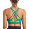 imageRUNNING GIRL Sports Bras for Women MediumHigh Impact Running Strappy Sports Bra with Removable Pads2vivid Green