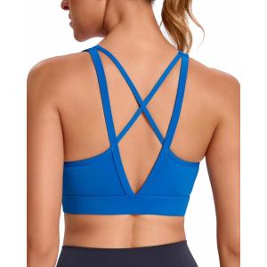 imageRUNNING GIRL High Impact Sports Bras for Women High Support Running Sports Bra Moulded Cup Strappy Sports BrasAvroyal Blue