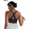 imageRUNNING GIRL Adjustable Straps High Impact Sports Bra for WomenHigh Support Workout Sports Bras with Sewn in PadsAnavy