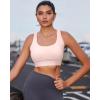 imageRUNNING GIRL Adjustable Straps High Impact Sports Bra for WomenHigh Support Workout Sports Bras with Sewn in PadsApink
