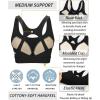 imageRUNNING GIRL Sports Bras for Women High Support High Impact Racerback Molded Cup Sports Bra Workout Yoga BrasBlack