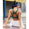 imageRUNNING GIRL Sports Bras for Women High Support High Impact Racerback Molded Cup Sports Bra Workout Yoga BrasGreen