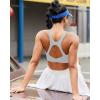 imageRUNNING GIRL Sports Bras for Women High Support High Impact Racerback Molded Cup Sports Bra Workout Yoga BrasGrey