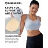 imageRUNNING GIRL Sports Bras for Women Medium Support V Neck Molded Cup Sports Bras with Sewn in Pads Racerback Running BraAsh Grey
