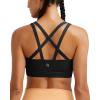 imageRUNNING GIRL Sports Bras for WomenMolded Cup Strappy Running High Support Sports Bras Workout Yoga BraBlack