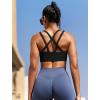 imageRUNNING GIRL Sports Bras for WomenMolded Cup Strappy Running High Support Sports Bras Workout Yoga BraBlack