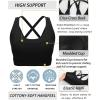 imageRUNNING GIRL Sports Bras for WomenMolded Cup Strappy Running High Support Sports Bras Workout Yoga BraBlack