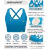 imageRUNNING GIRL Sports Bras for WomenMolded Cup Strappy Running High Support Sports Bras Workout Yoga BraBrilliant Blue