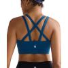imageRUNNING GIRL Sports Bras for WomenMolded Cup Strappy Running High Support Sports Bras Workout Yoga BraDark Blue