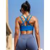 imageRUNNING GIRL Sports Bras for WomenMolded Cup Strappy Running High Support Sports Bras Workout Yoga BraDark Blue