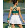 imageRUNNING GIRL Sports Bras for WomenMolded Cup Strappy Running High Support Sports Bras Workout Yoga BraDark Green