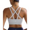 imageRUNNING GIRL Sports Bras for WomenMolded Cup Strappy Running High Support Sports Bras Workout Yoga BraGrey
