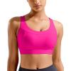 imageRUNNING GIRL Sports Bras for WomenMolded Cup Strappy Running High Support Sports Bras Workout Yoga BraHot Pink