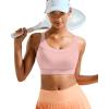imageRUNNING GIRL Sports Bras for WomenMolded Cup Strappy Running High Support Sports Bras Workout Yoga BraPink