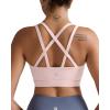 imageRUNNING GIRL Sports Bras for WomenMolded Cup Strappy Running High Support Sports Bras Workout Yoga BraPink
