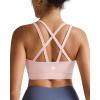 imageRUNNING GIRL Sports Bras for WomenMolded Cup Strappy Running High Support Sports Bras Workout Yoga BraPink