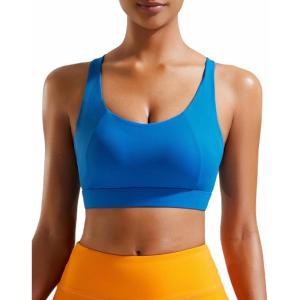 imageRUNNING GIRL Sports Bras for Women High Support High Impact Racerback Molded Cup Sports Bra Workout Yoga BrasRoyal Blue