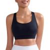 imageRUNNING GIRL High Impact Sports Bras for WomenCriss Cross Back Molded Cup Running Bra with Sewn in PadsBlack