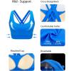 imageRUNNING GIRL High Impact Sports Bras for WomenCriss Cross Back Molded Cup Running Bra with Sewn in PadsSparkle Blue