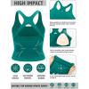 imageRUNNING GIRL Sports Bras for Women High Impact Molded Cup Compression Running Tops with Removable Pads Best for AD CupGreen