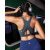 imageRUNNING GIRL Sports Bras for Women High Support Moulded Cup High Impact Sports Bras Racerback Workout Running Yoga BraDeep Grey