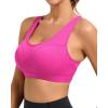 imageRUNNING GIRL Sports Bras for Women High Support Moulded Cup High Impact Sports Bras Racerback Workout Running Yoga BraHot Pink