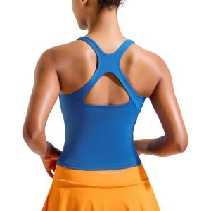 imageRUNNING GIRL Sports Bras for Women High Impact Molded Cup Compression Running Tops with Removable Pads Best for AD CupRoyal Blue