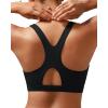 imageRUNNING GIRL High Impact Sports Bra for WomenZip Front Adjustable Strap CrissCross Back Padded Workout Yoga BraAblack