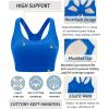 imageRUNNING GIRL High Impact Sports Bra for WomenZip Front Adjustable Strap CrissCross Back Padded Workout Yoga BraAblue