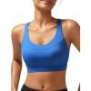 imageRUNNING GIRL High Impact Sports Bra for WomenZip Front Adjustable Strap CrissCross Back Padded Workout Yoga BraAblue
