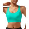 imageRUNNING GIRL High Impact Sports Bra for WomenZip Front Adjustable Strap CrissCross Back Padded Workout Yoga BraAbright Green