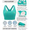 imageRUNNING GIRL High Impact Sports Bra for WomenZip Front Adjustable Strap CrissCross Back Padded Workout Yoga BraAbright Green