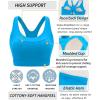 imageRUNNING GIRL High Impact Sports Bra for WomenZip Front Adjustable Strap CrissCross Back Padded Workout Yoga BraAbrilliant Blue