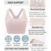 imageRUNNING GIRL High Impact Sports Bra for WomenZip Front Adjustable Strap CrissCross Back Padded Workout Yoga BraApink