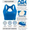 imageRUNNING GIRL High Impact Sports Bra for WomenZip Front Adjustable Strap CrissCross Back Padded Workout Yoga BraBblue