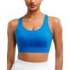 imageRUNNING GIRL High Impact Sports Bra for WomenZip Front Adjustable Strap CrissCross Back Padded Workout Yoga BraBblue